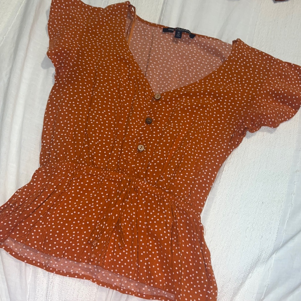 Orange Top, Size Small